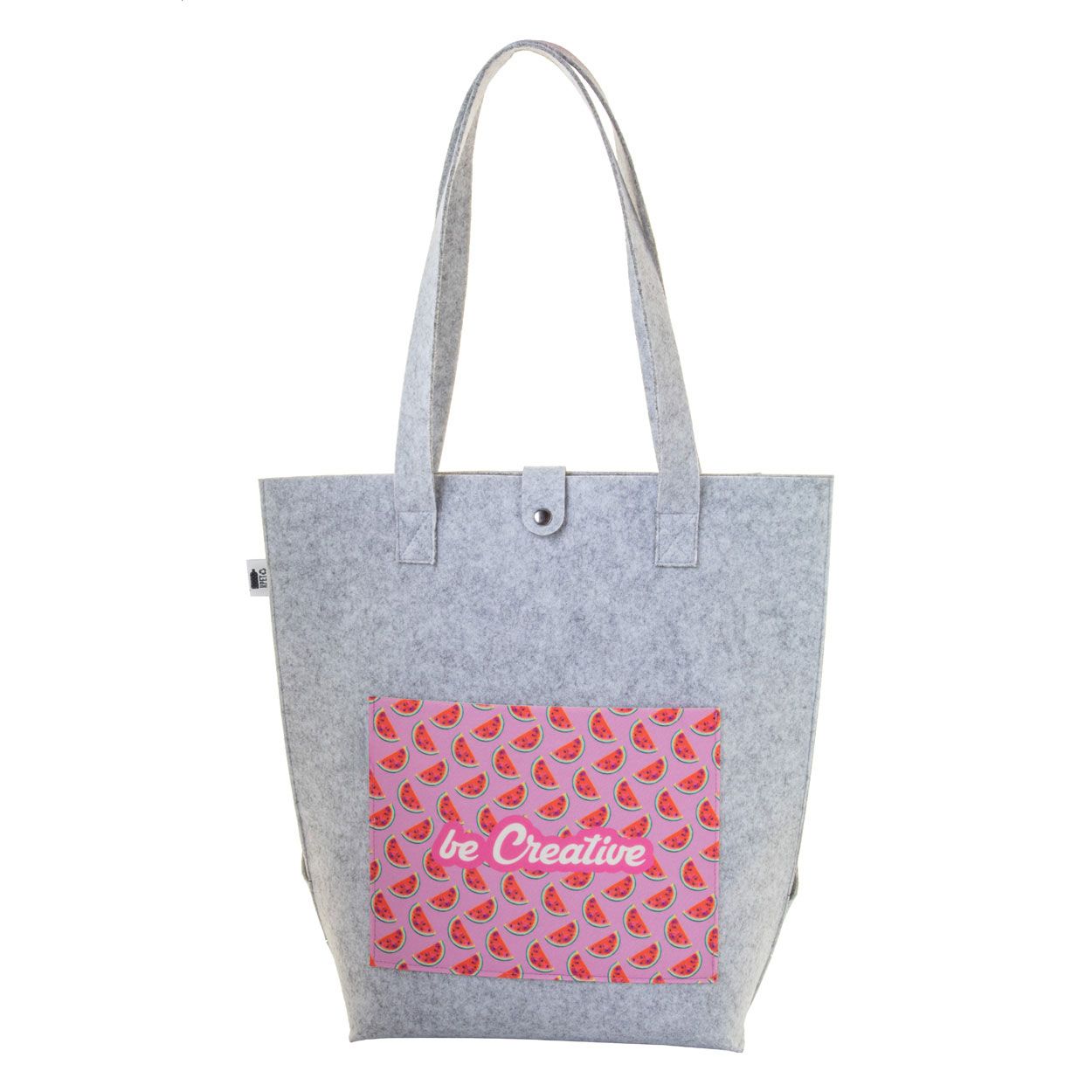 CreaFelt Toteback individuelle RPET Schultertasche - weiß - grau-80