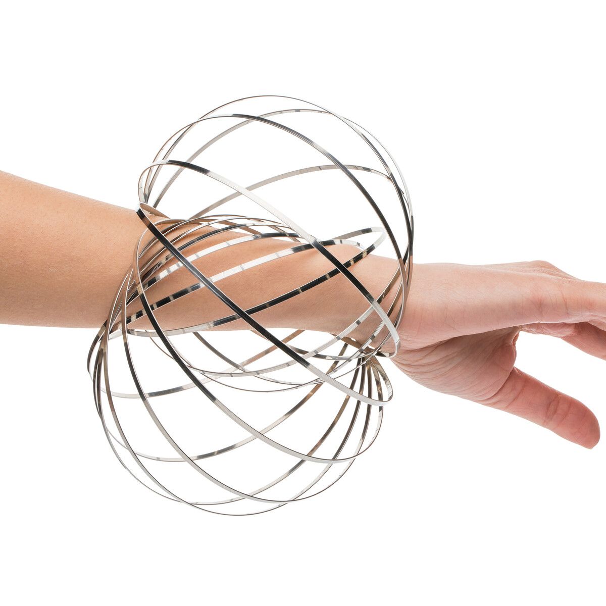 Kinetic Spring Toy REFLECTS-FLOWRING - silber-923