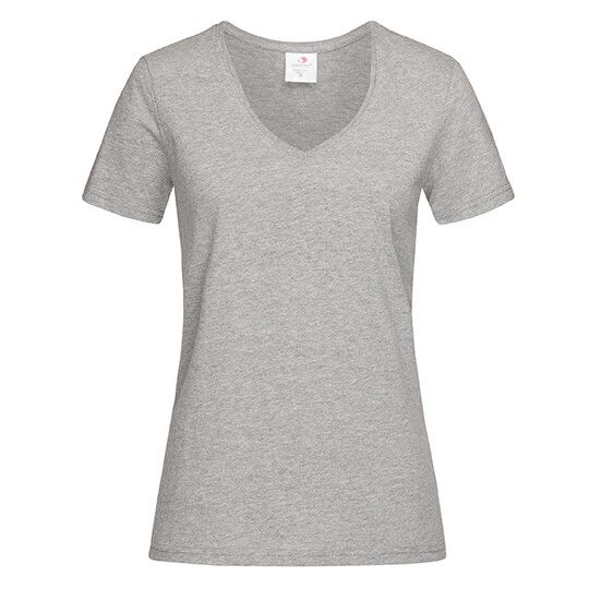 Classic-T V-Neck Women - grey heather-968