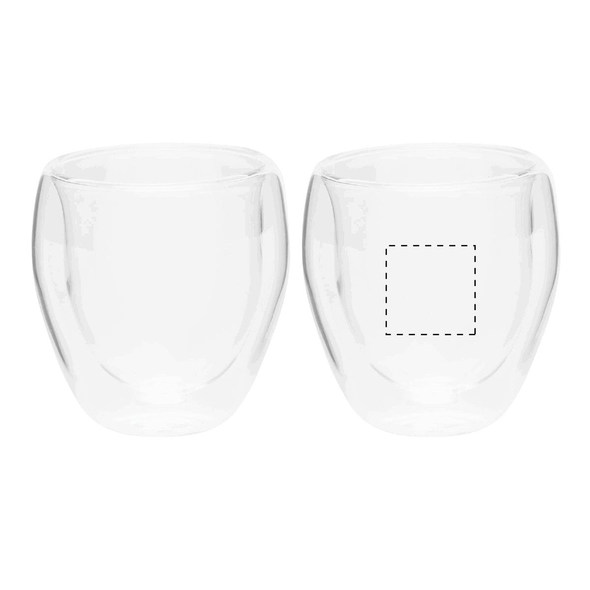 Veredelungsposition mittig auf dem Glas