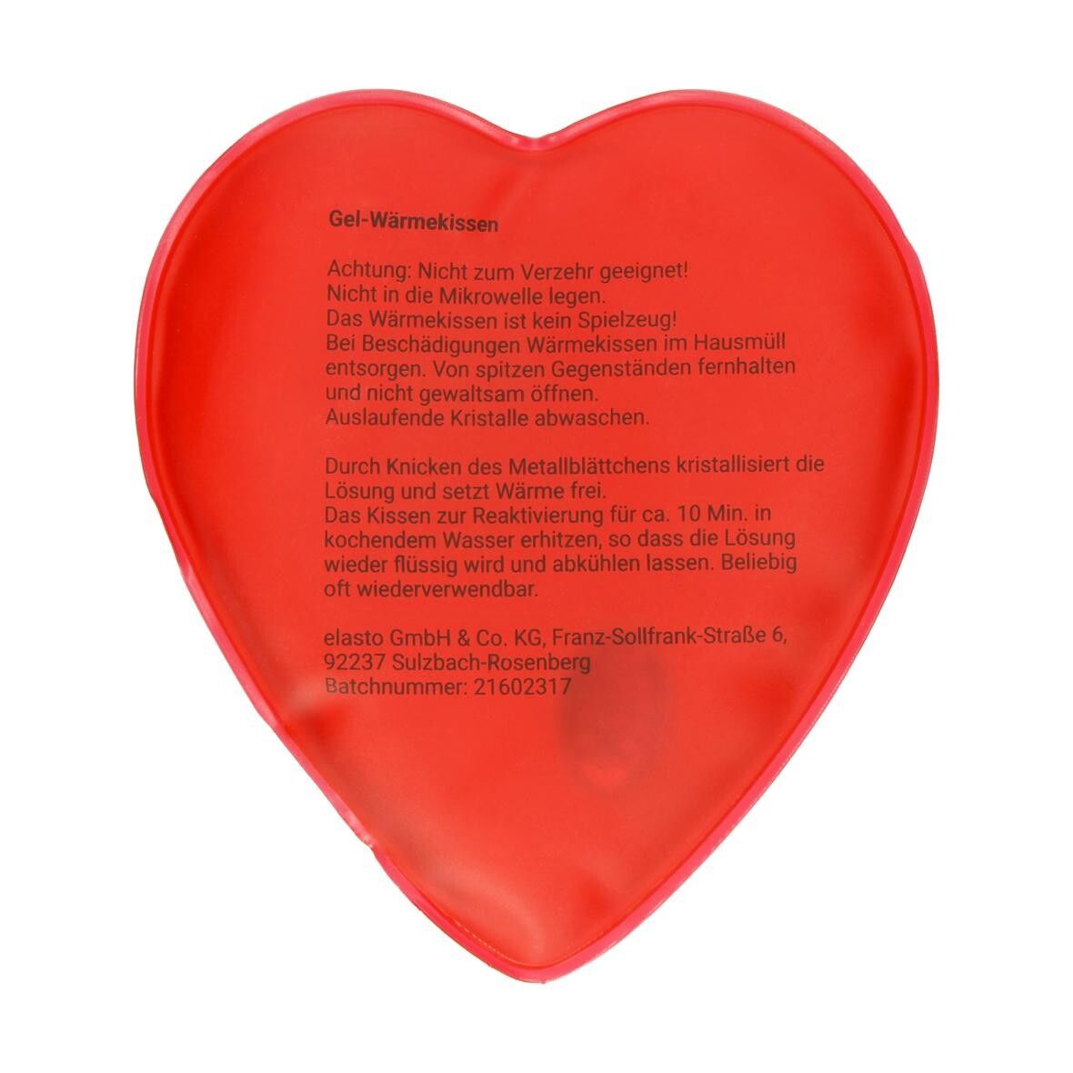 Gel-Wärmekissen Herz - rot-869