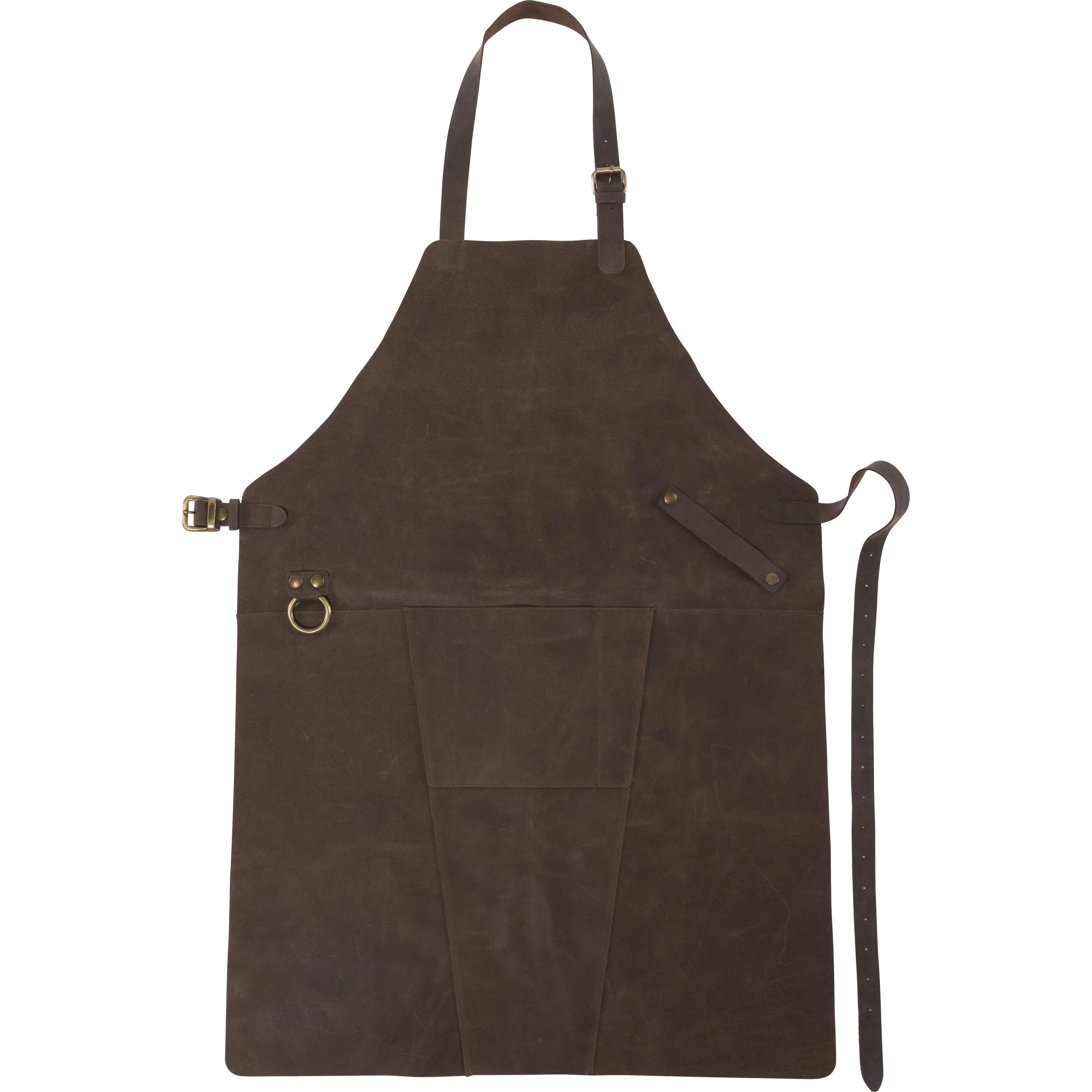 Schürze aus Spaltleder Nori - braun-25