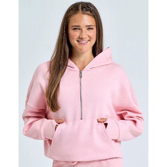 Women´s Half Zip Hoodie - white-683