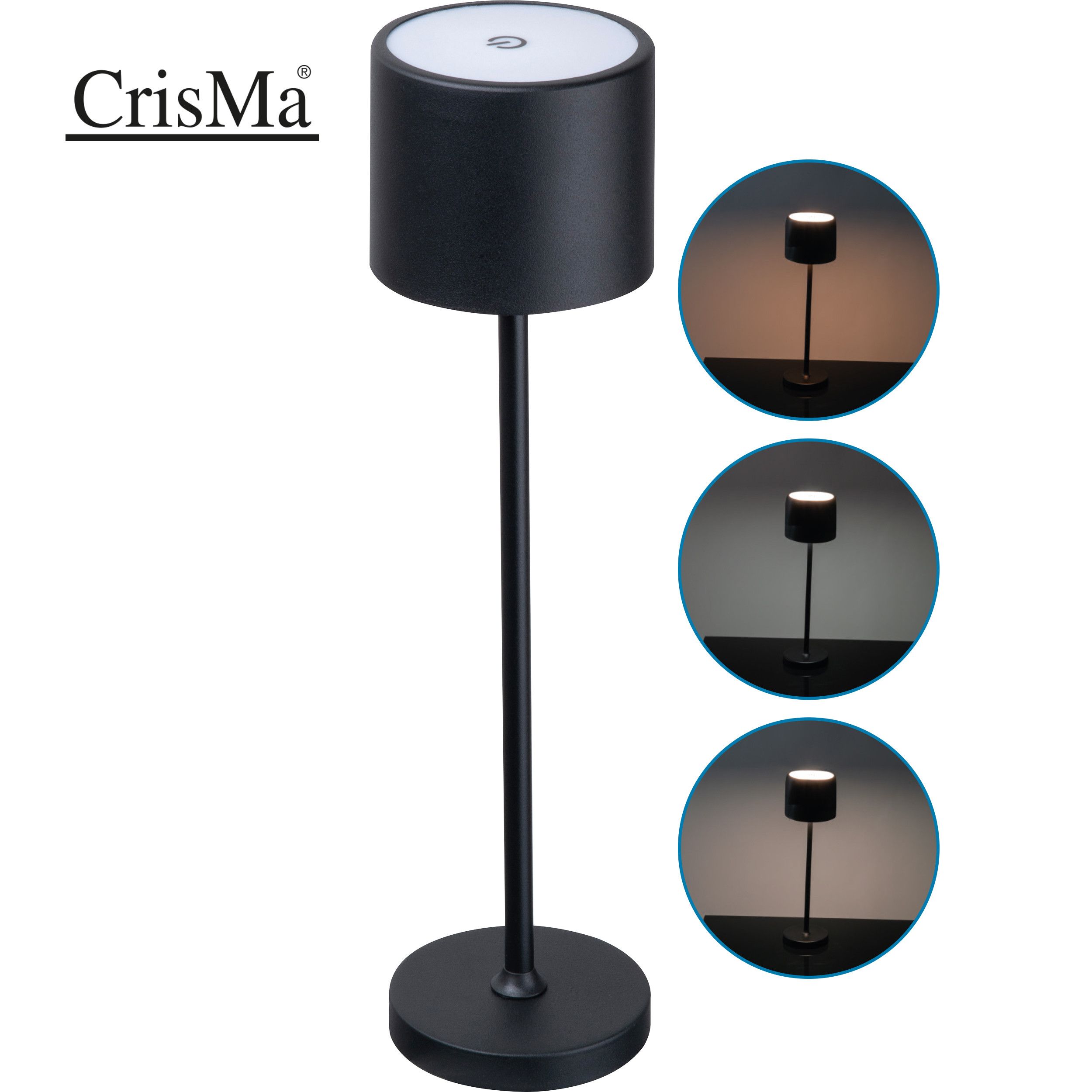 CrisMa Tischlampe mit Touchsensor MODEST - schwarz-676