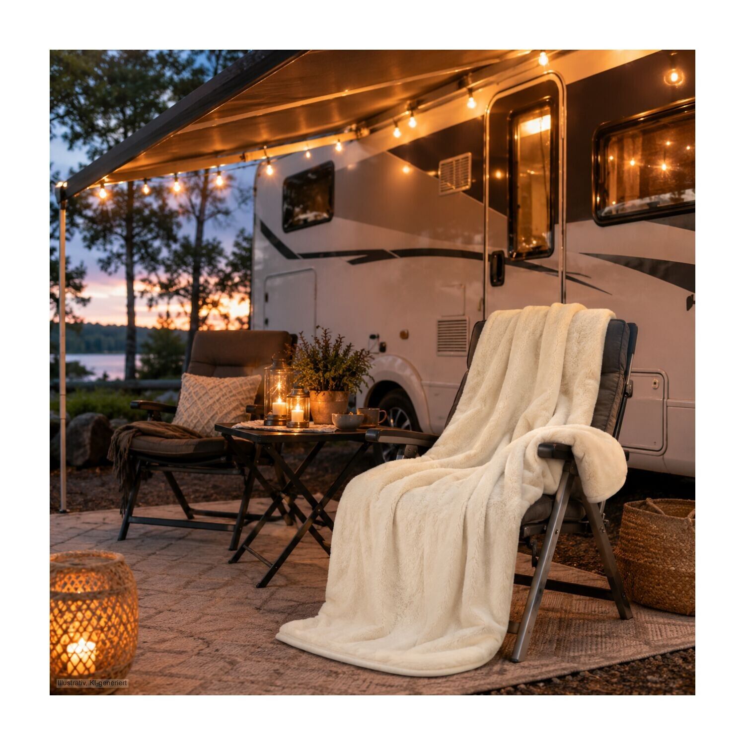 Superflauschdecke - 150x200 cm - 320 g/m² - beige-246
