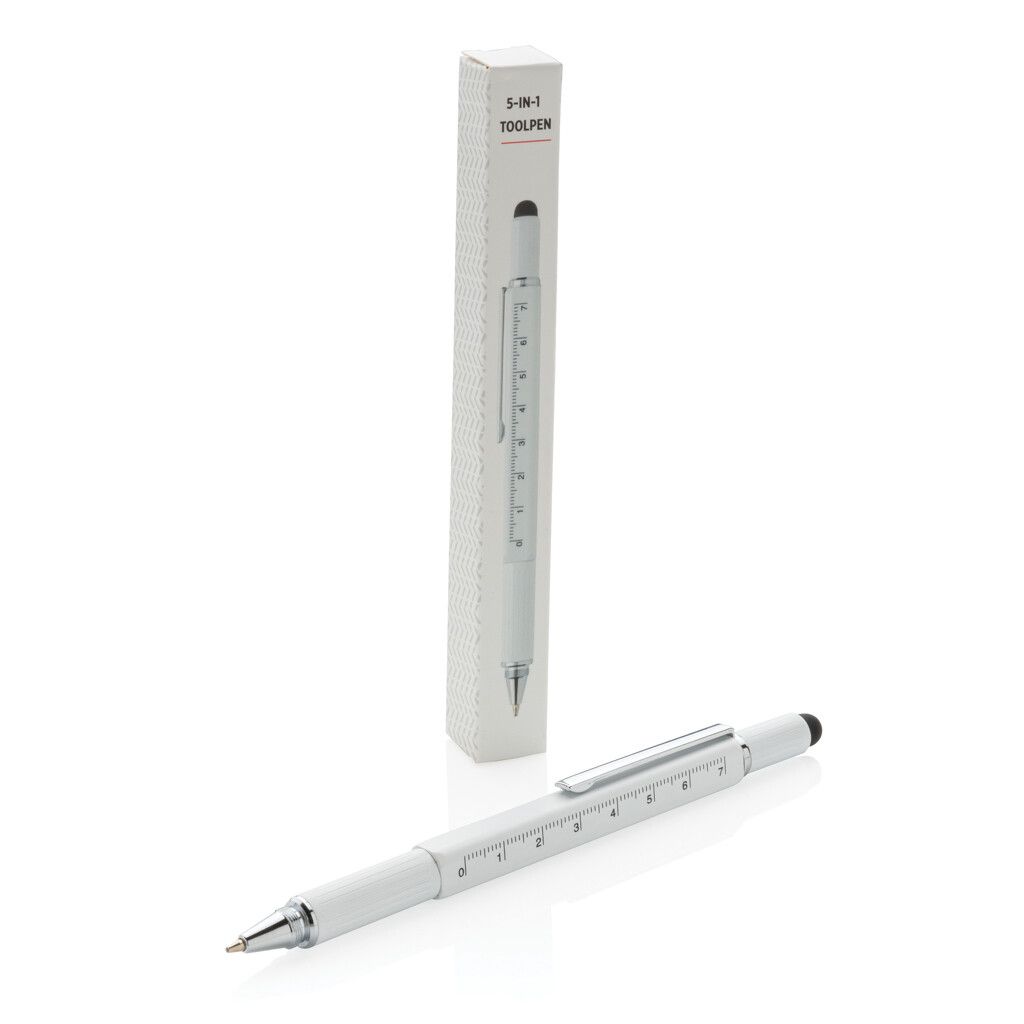 5-in-1 Aluminium Tool-Stift - weiß-871