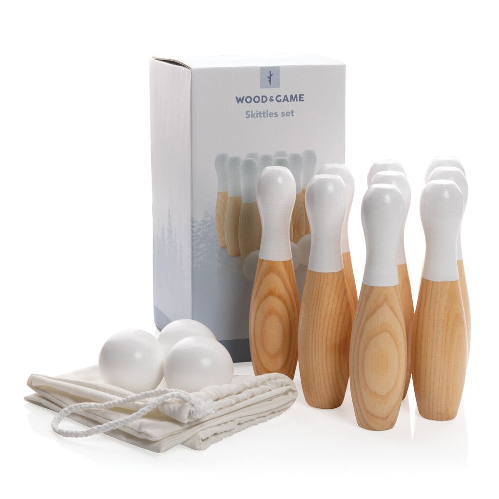 Kegel-Set aus Holz - braun-850