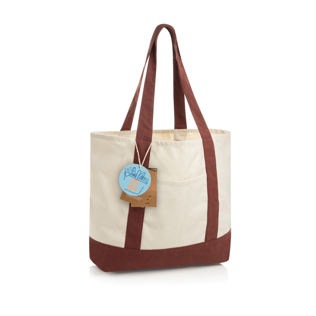 SHOP LOCAL AWARE™ Tasche aus recycelter Baumwolle, 350g/m² - burgunderrot-691