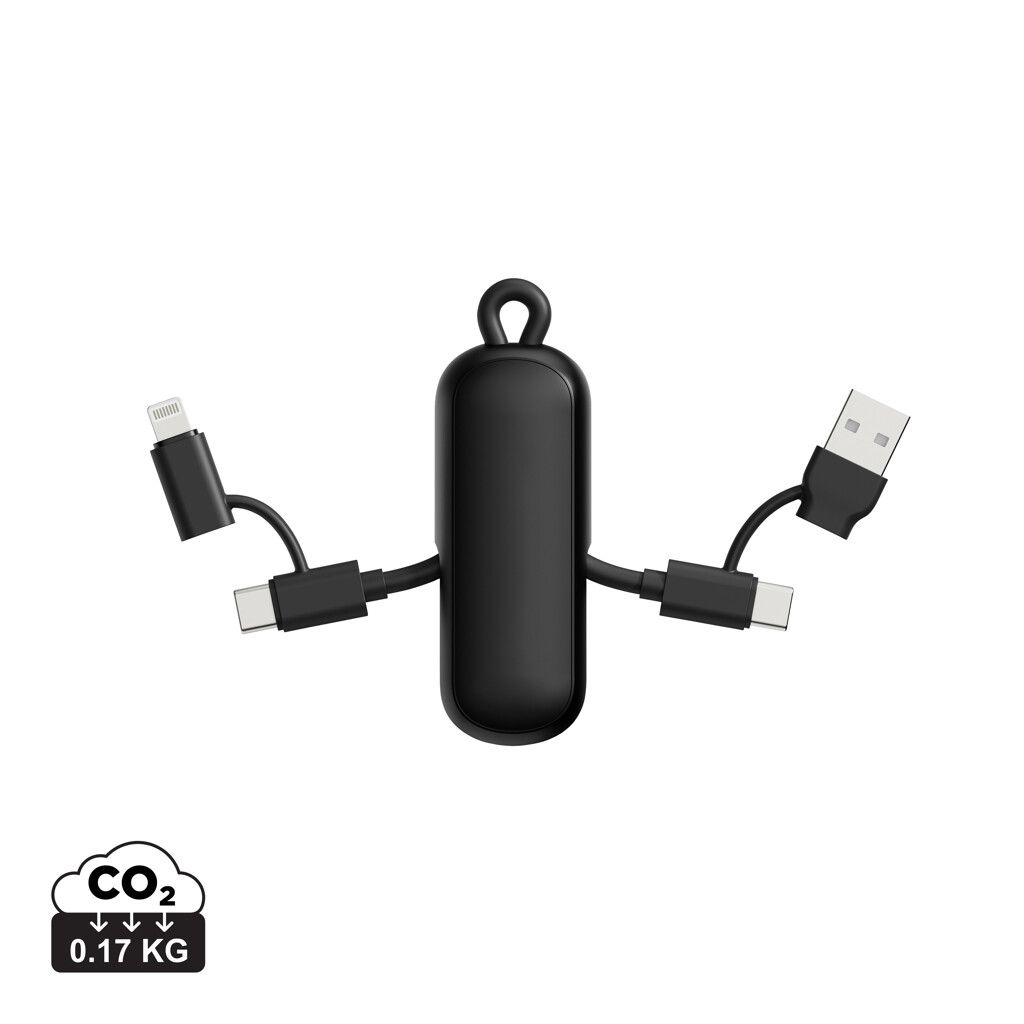 Urban Vitamin Dublin 100W 4-in-1-Kabel am Schlüsselanhänger - schwarz-429