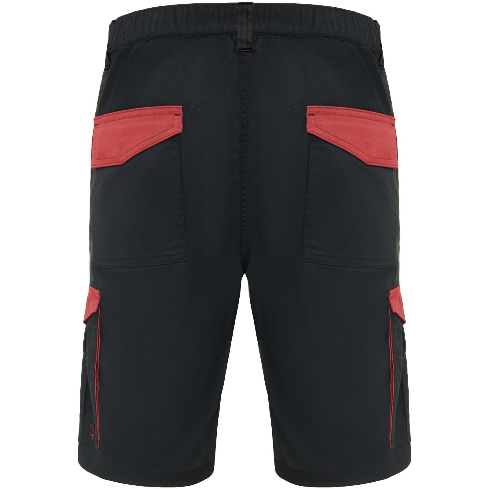 Tahoe Arbeitsshorts, 250 g/m2 - schwarz -  rot-556
