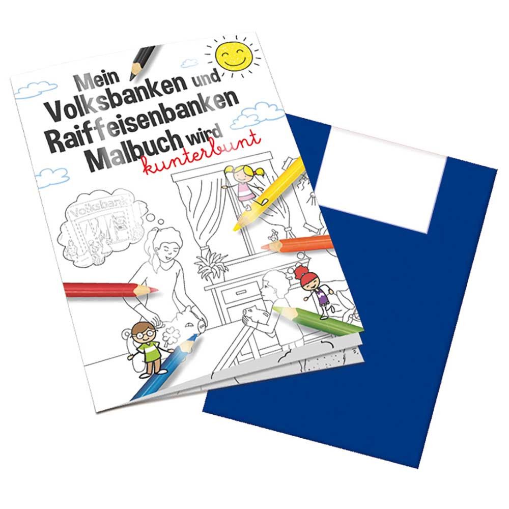 Malbuch / Mal-Set A6 - Volksbanken&Raiffeisenbanken - Malbuch neutral-750