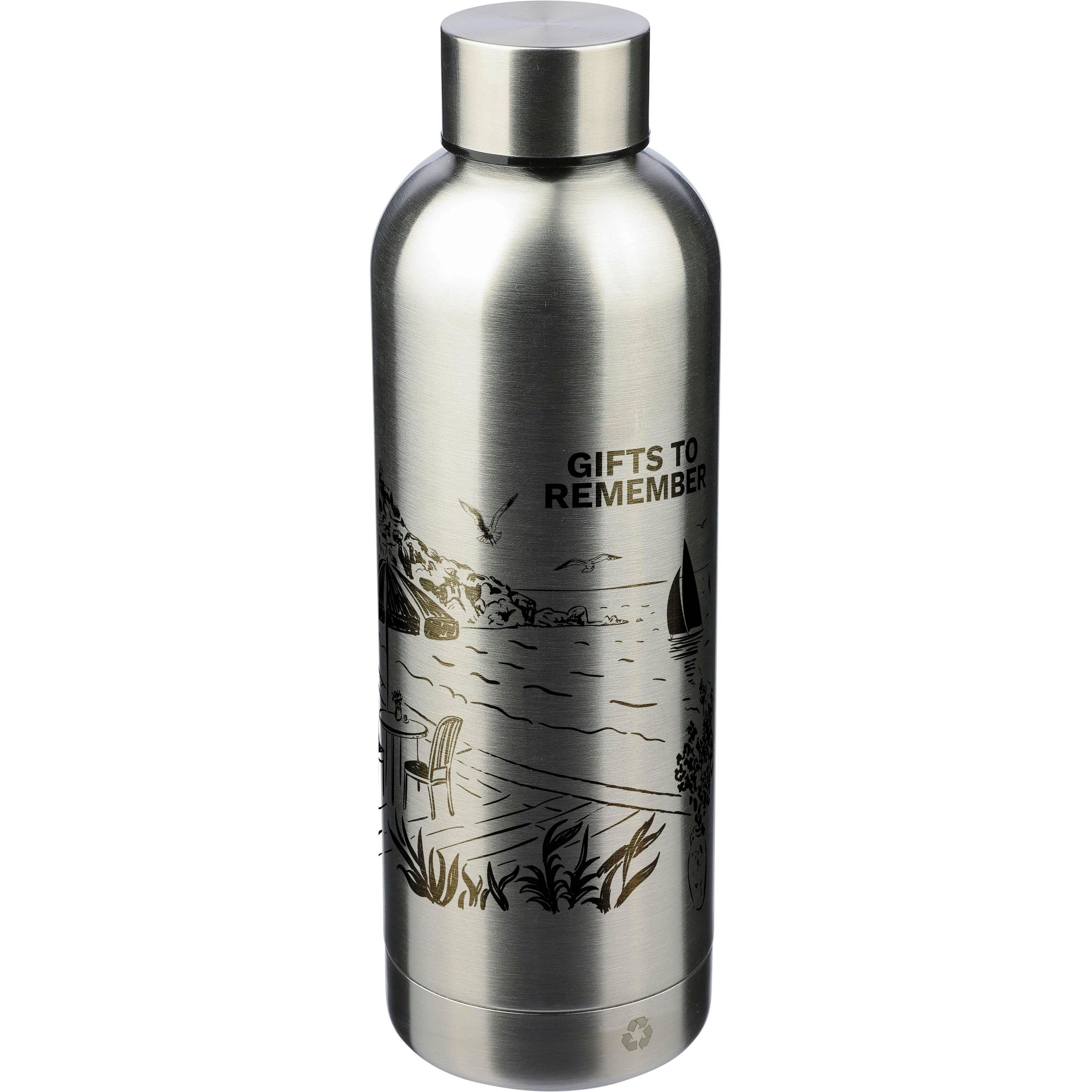 Flasche aus recyceltem Edelstahl Isaiah - marineblau-749