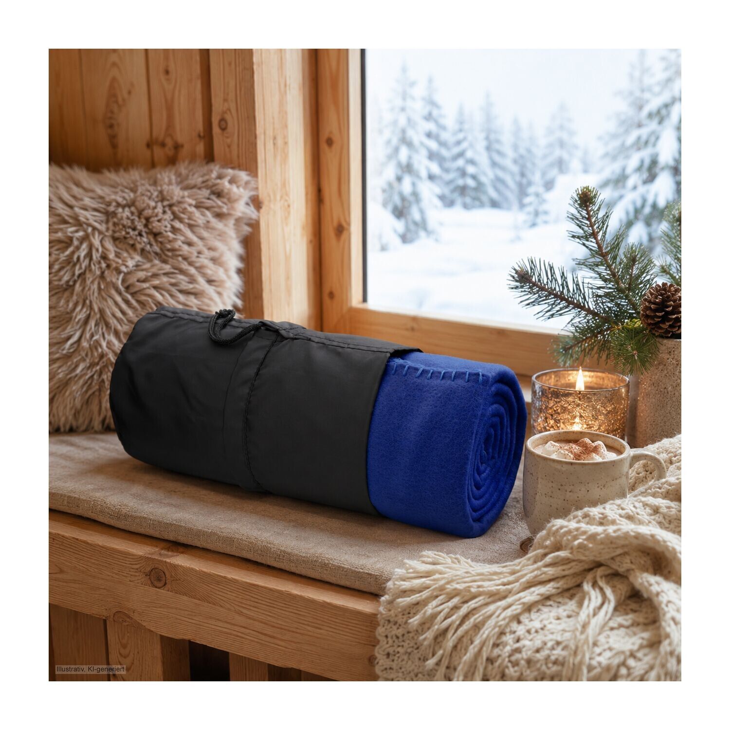 Fleecedecke Basic - 120x150 cm - 180 g/m² - navy-365