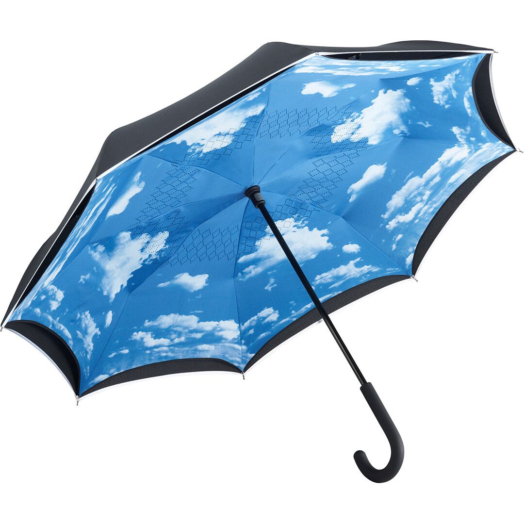 Stockschirm FARE® Contrary Ø109 cm - schwarz - wolken - design-797
