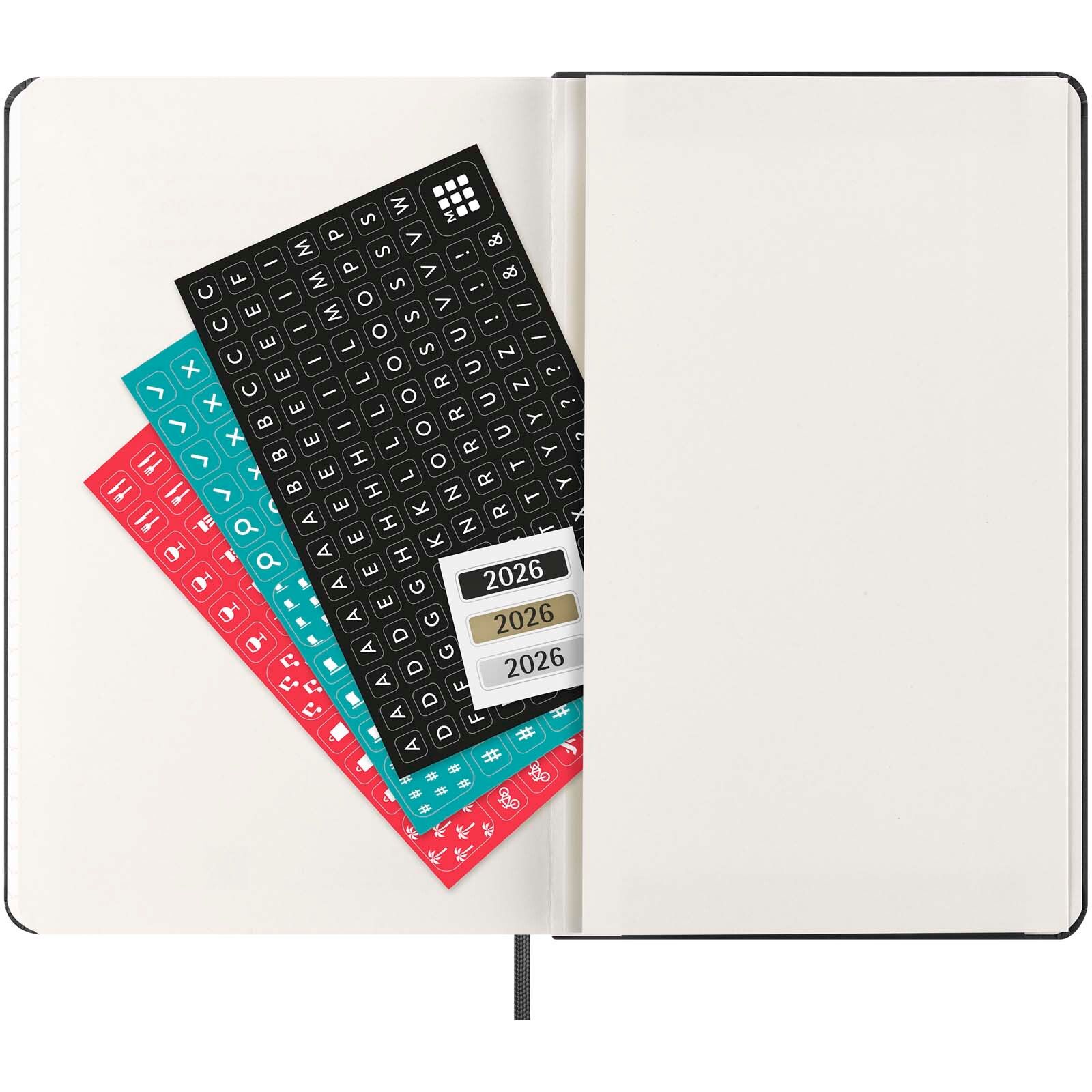 Moleskine Hardcover 12 Monate Wochenkalender L horizontal - schwarz-294