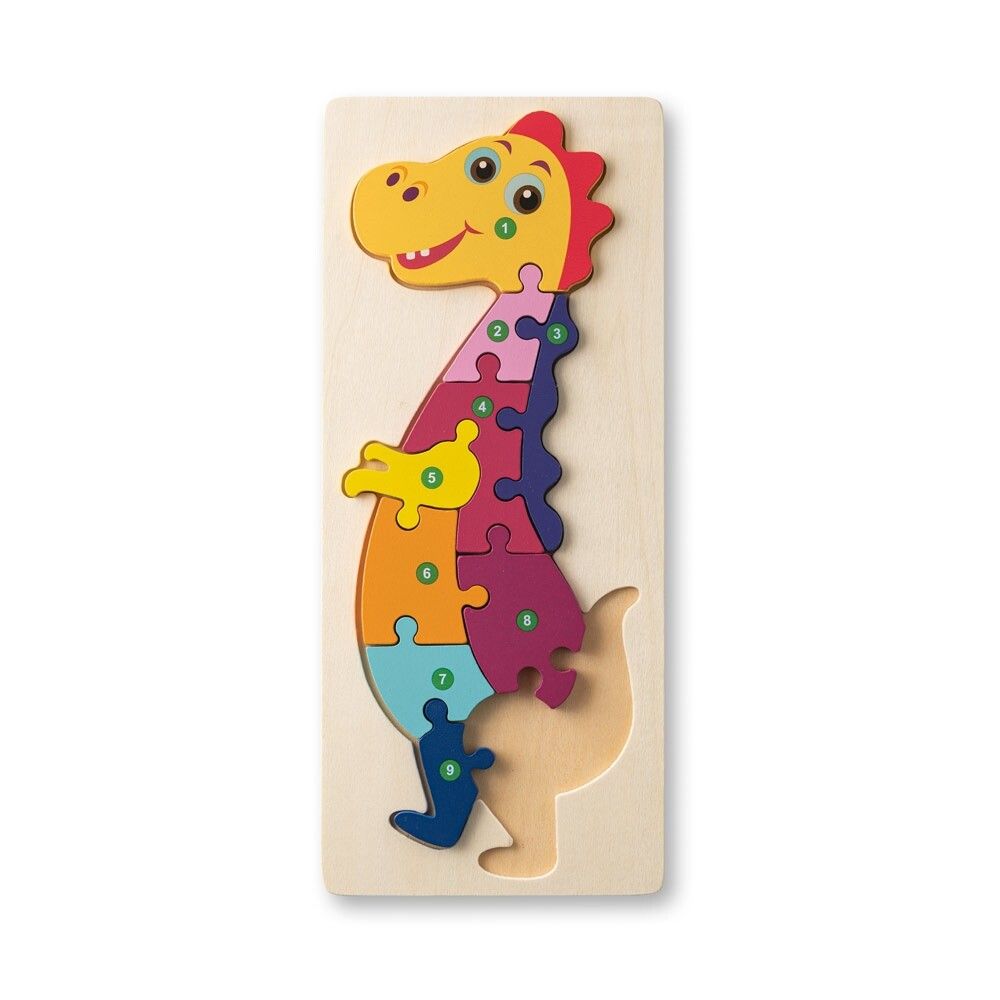 DIPLODOCO Puzzle in Dinosaurierformat aus Kiefernsperrholz - naturhell-782