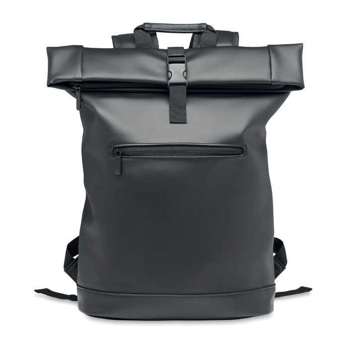 15" Rolltop-Rucksack PU BAI ROLL - schwarz-500