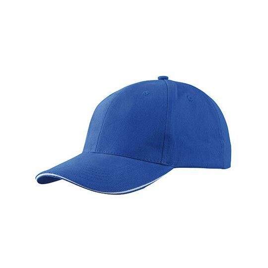 Light Brushed Sandwich Cap - royal - white-724