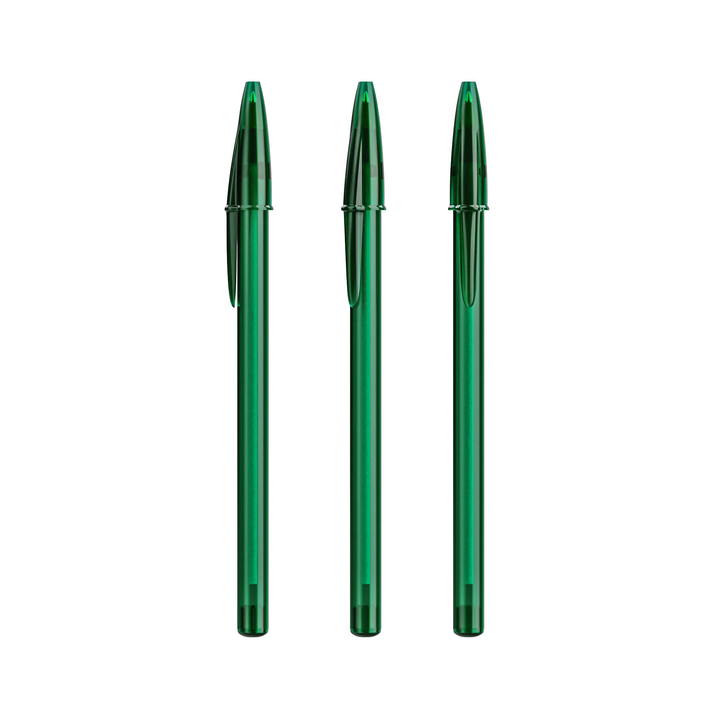 BIC® Style Ballpen, Mine schwarz - transparent grün - transparent grün-815