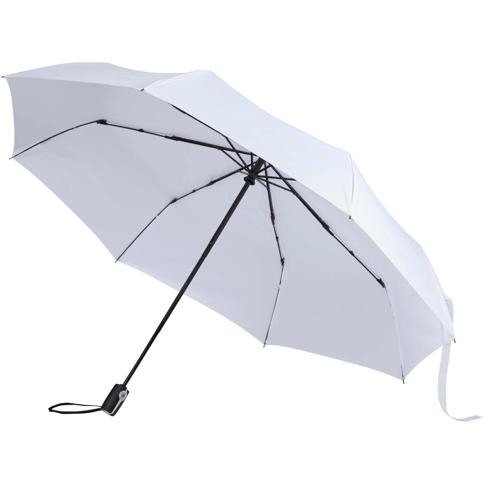 Gale 27" faltbarer RPET-Regenschirm mit automatischer Öffnungs- und Schließfunktion - weiss-82