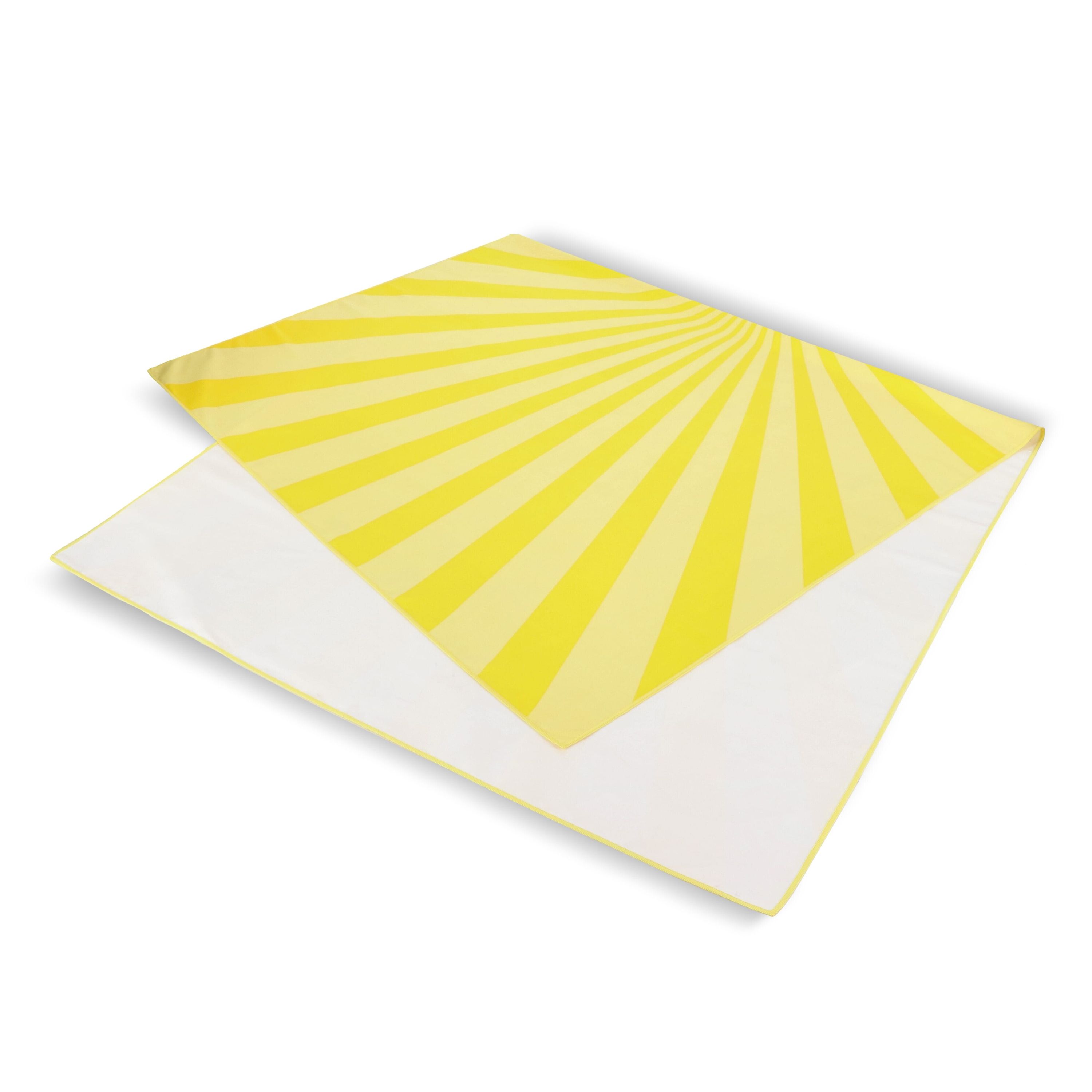 R-PET-Schnelltrocknungs-Strandrtuch 100x180 cm - gelb-739