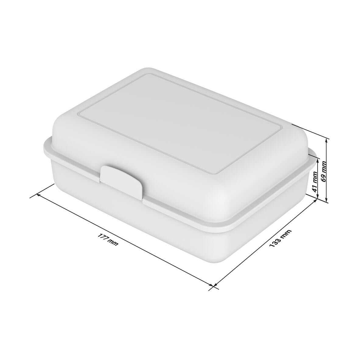 Vorratsdose School-Box groß, mit Trennschale - transparent-milchig-970