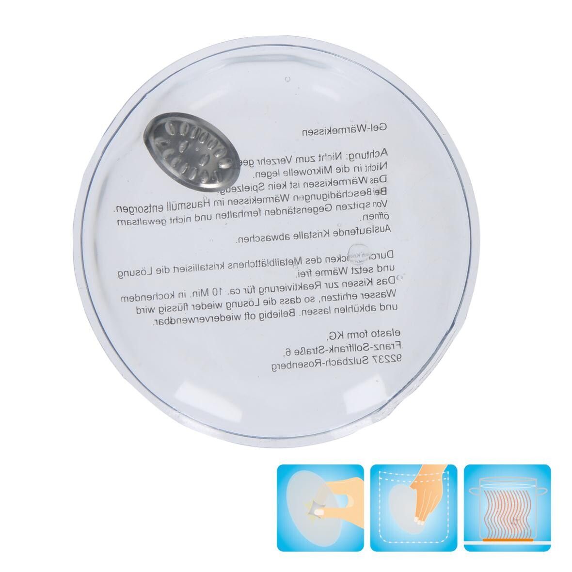 Gel-Wärmekissen Rund - transparent-758