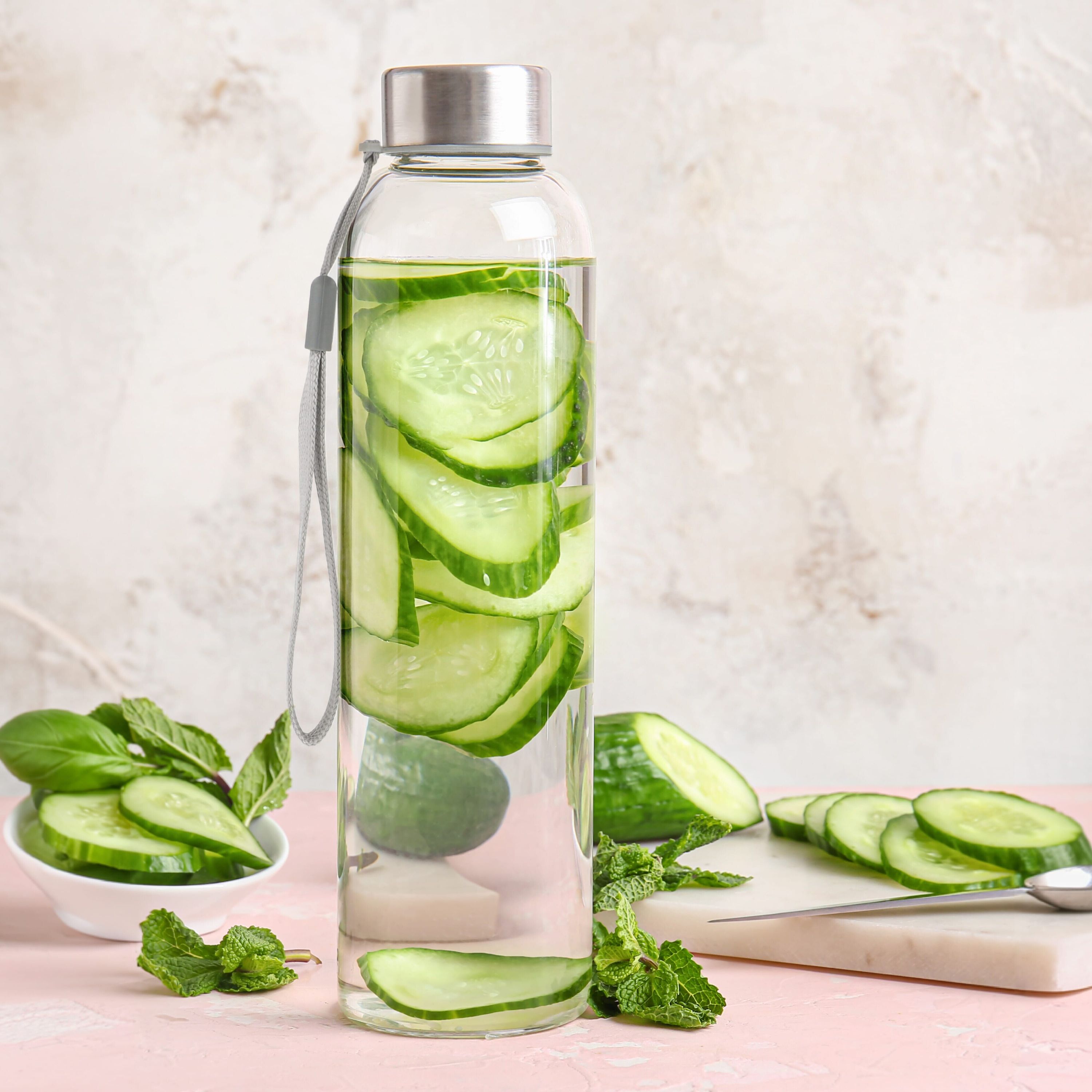 Trinkflasche aus Glas 500ml - transparent-30