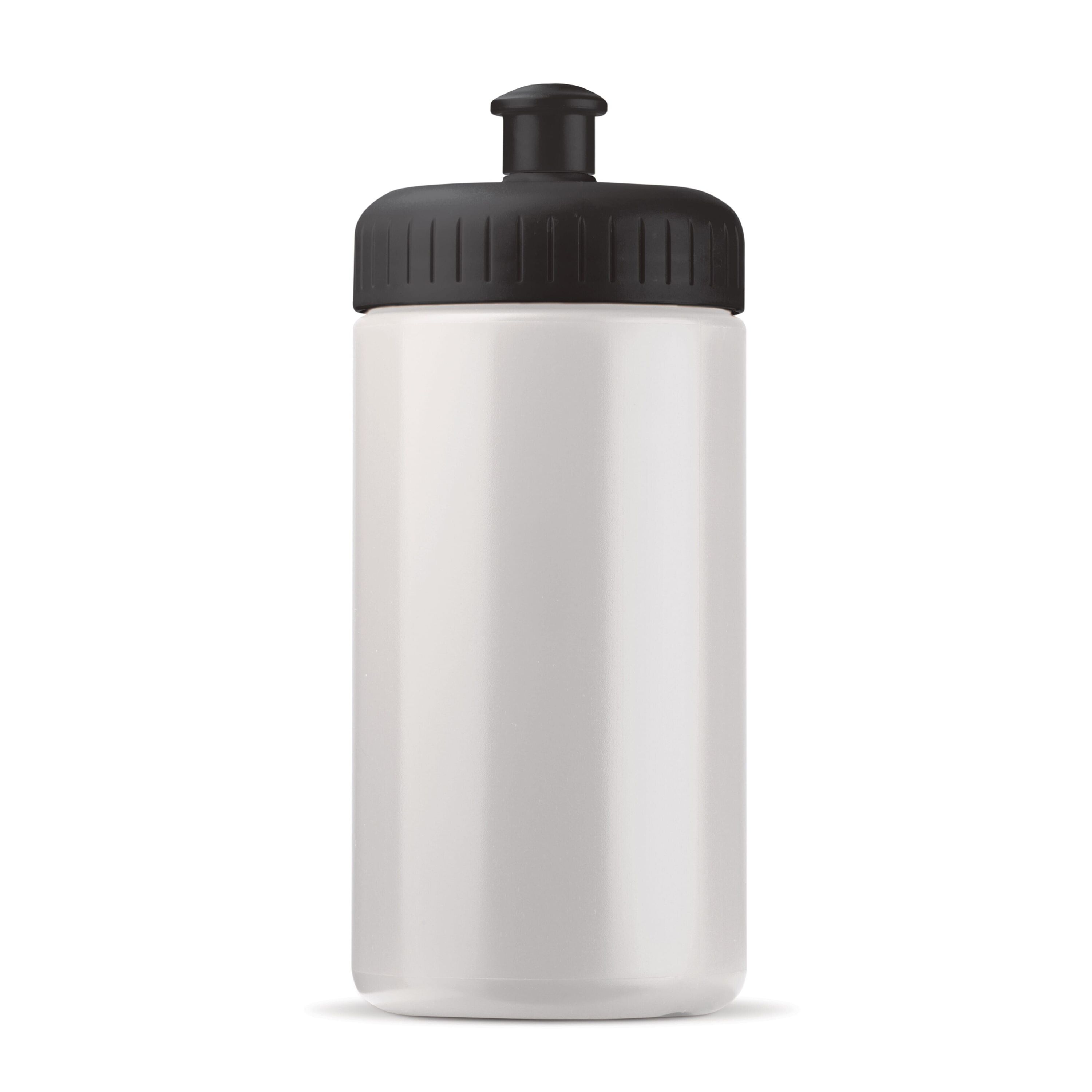 Sportflasche classic 500ml - weiss  -  schwarz-932