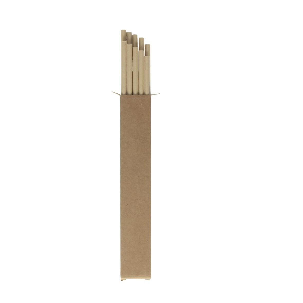Papierstrohhalm 10er Set Natur - braun-56