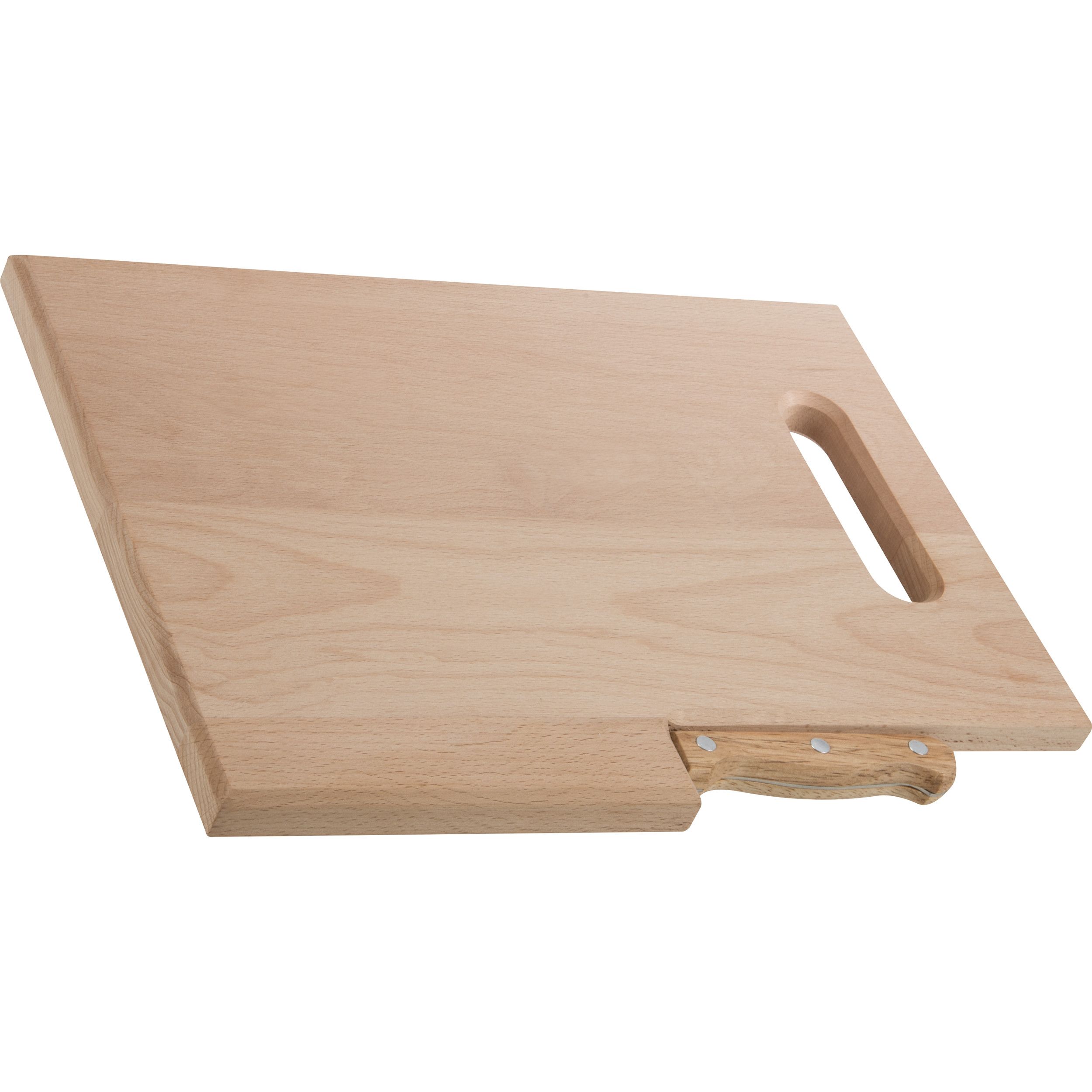 Holzbrett mit Messer Lizzano - braun-259