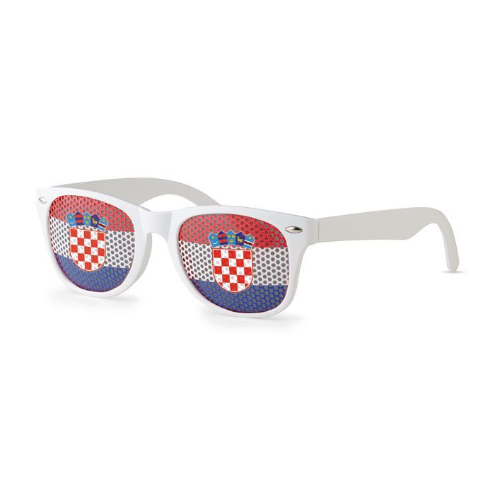 Fan Sonnenbrille FLAG FUN - weiß - blau-954
