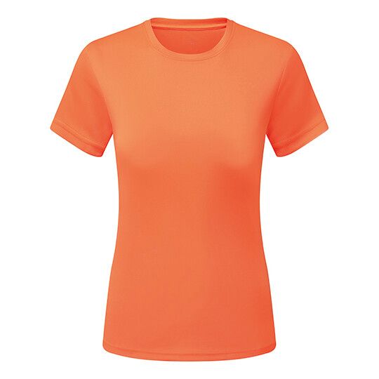 Women’s TriDri® Ion-Charge recycled textured tee - lightning orange-868