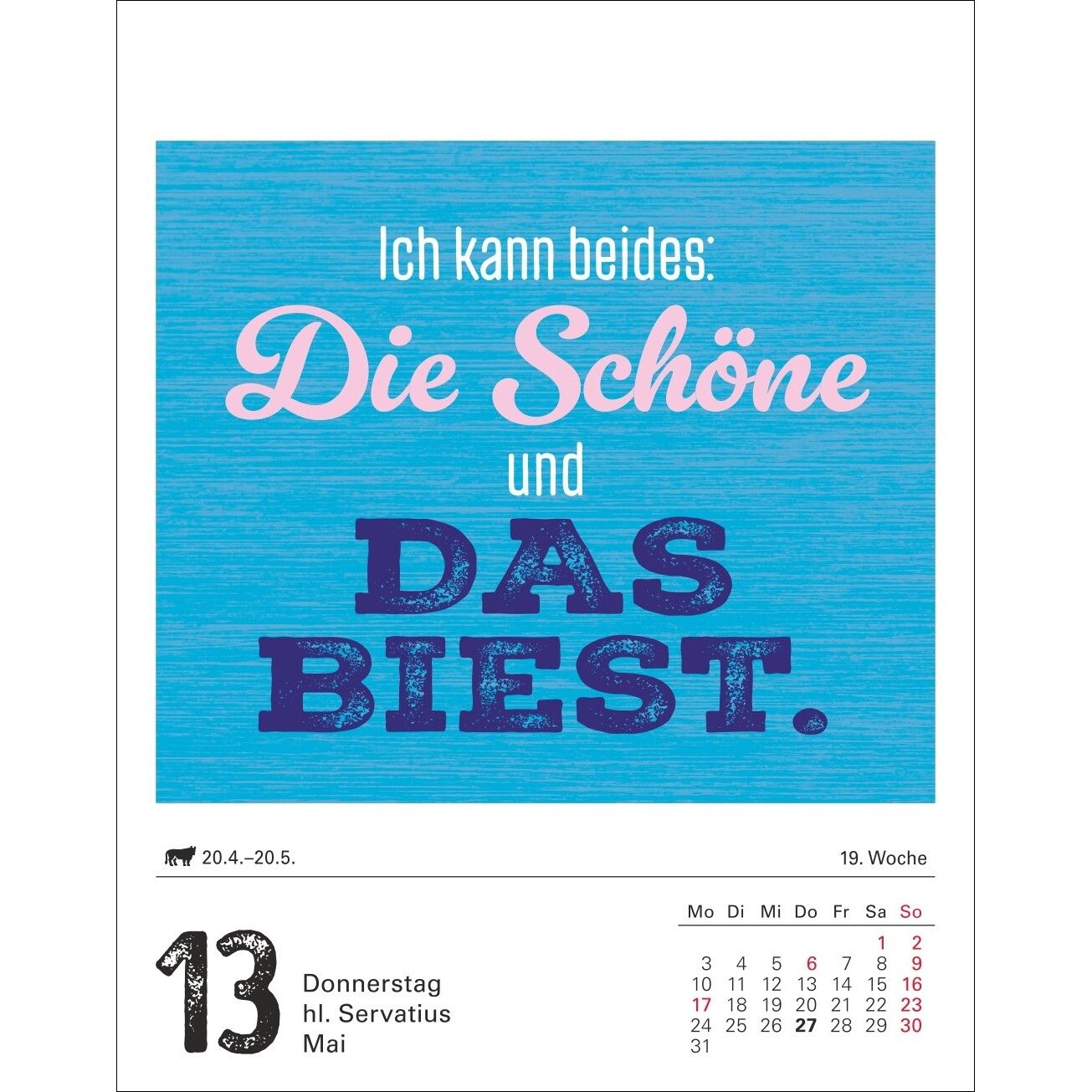 Lange Rede kurzer Gin Tagesabreißkalender-25