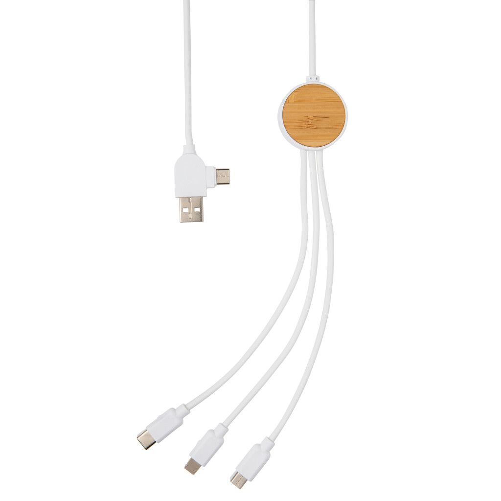 Ontario 6-in-1 Kabel aus RCS recyceltem Kunststoff - weiß-126