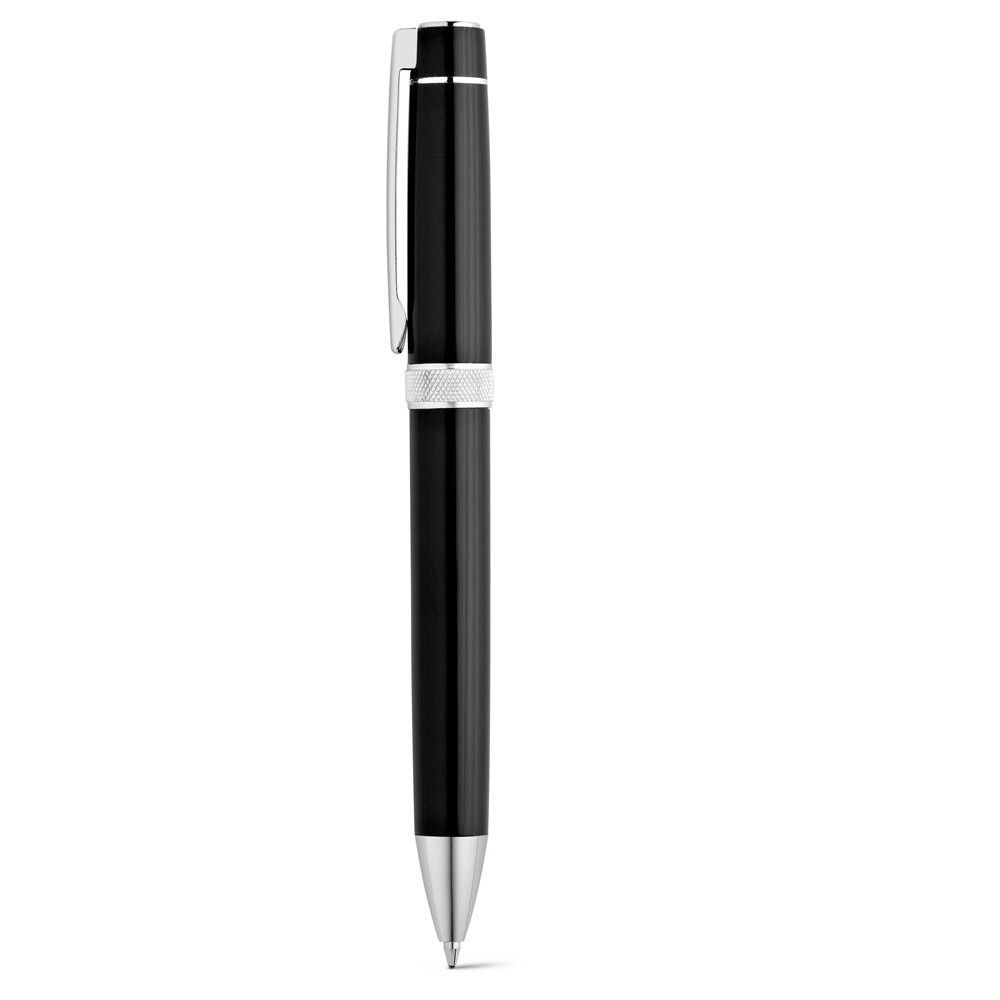 DOURO Metall-Roller und Kugelschreiber-Set mit Clip - schwarz-896
