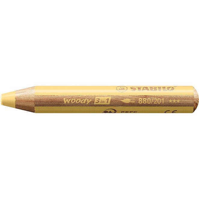 STABILO woody 3 in 1 Farbstift - pastell-gelb-502
