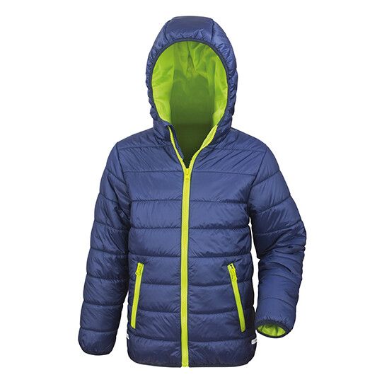 Youth Soft Padded Jacket - navy - lime-643