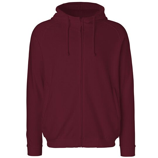 Unisex Hoodie With Hidden Zip - bordeaux-342