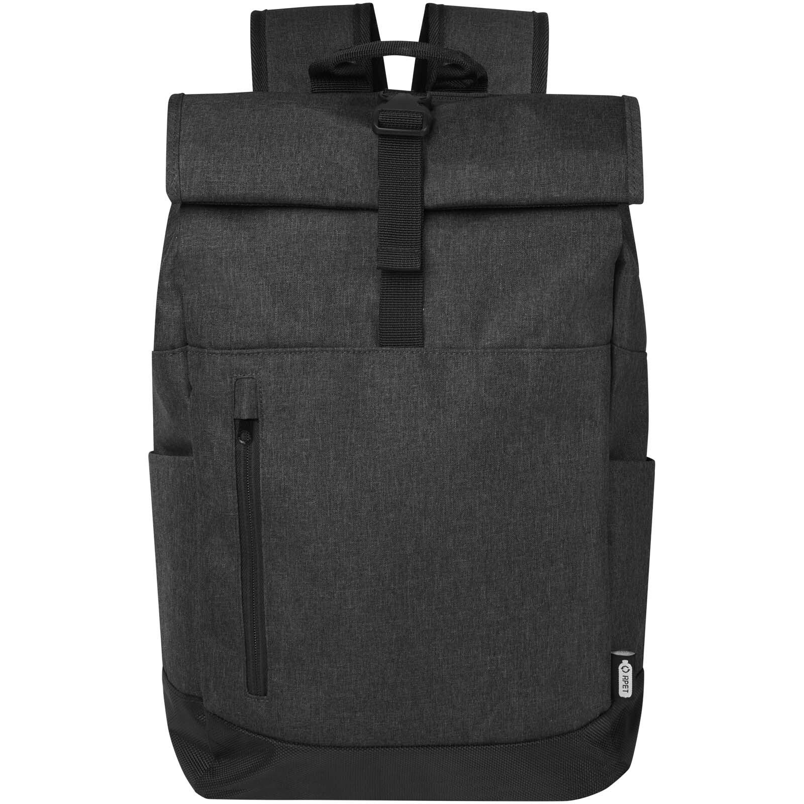 Libra 15,6" GRS recycelter Rolltop Laptop-Rucksack 12L - heather charcoal-859