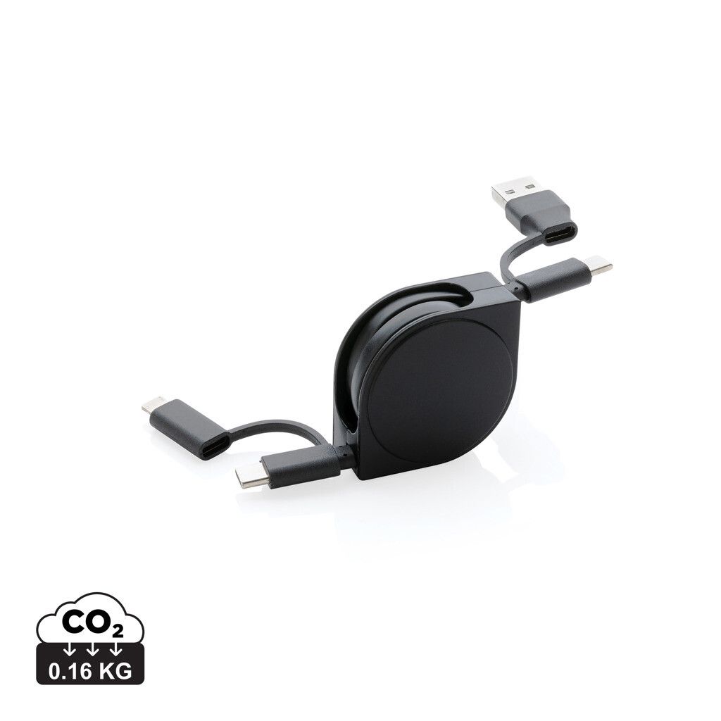 6-in-1 Kabel aus TPE und RCS Standard recyceltem Kunststoff - schwarz-983