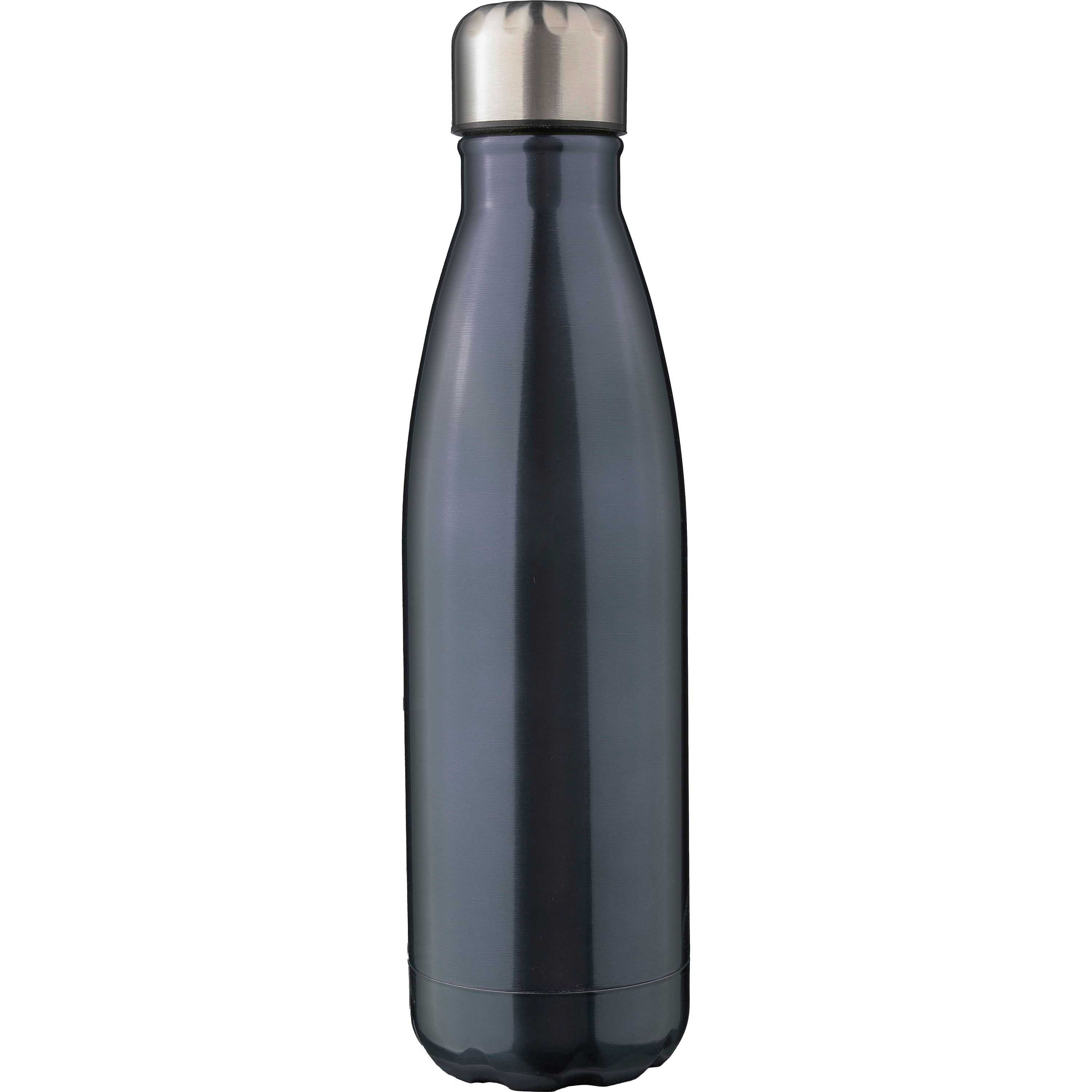 Doppelwandige Edelstahlflasche 500 ml Clifford aus recyceltem Stahl - stahlgrau-755