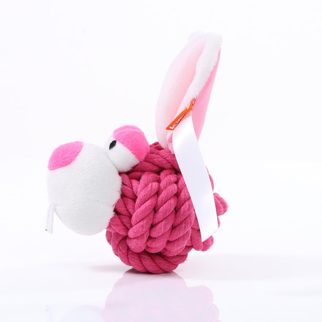 MiniFeet® Hundespielzeug Knotentier Hase - pink-562