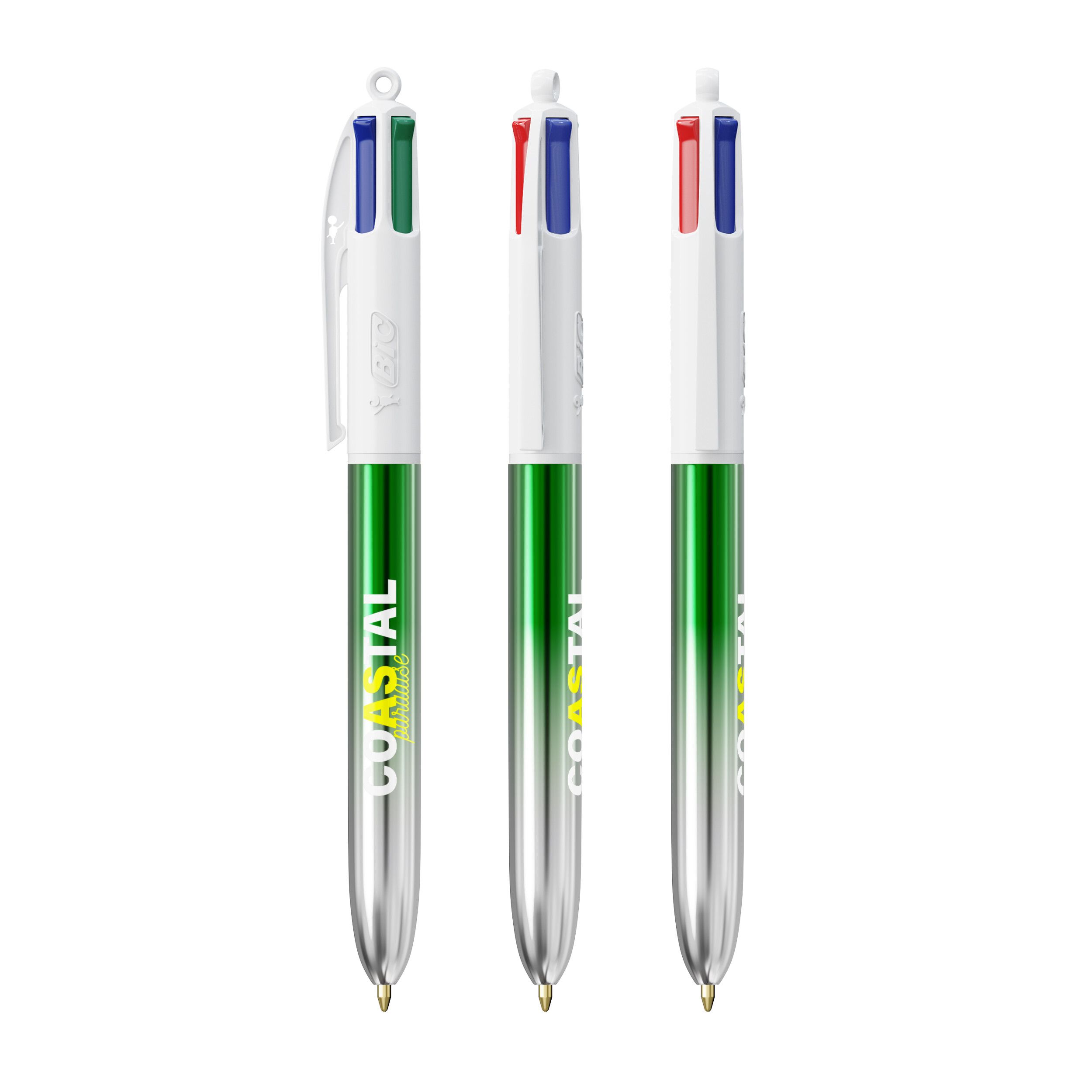 BIC® 4 Colours® Bicolor - grün - silber-385