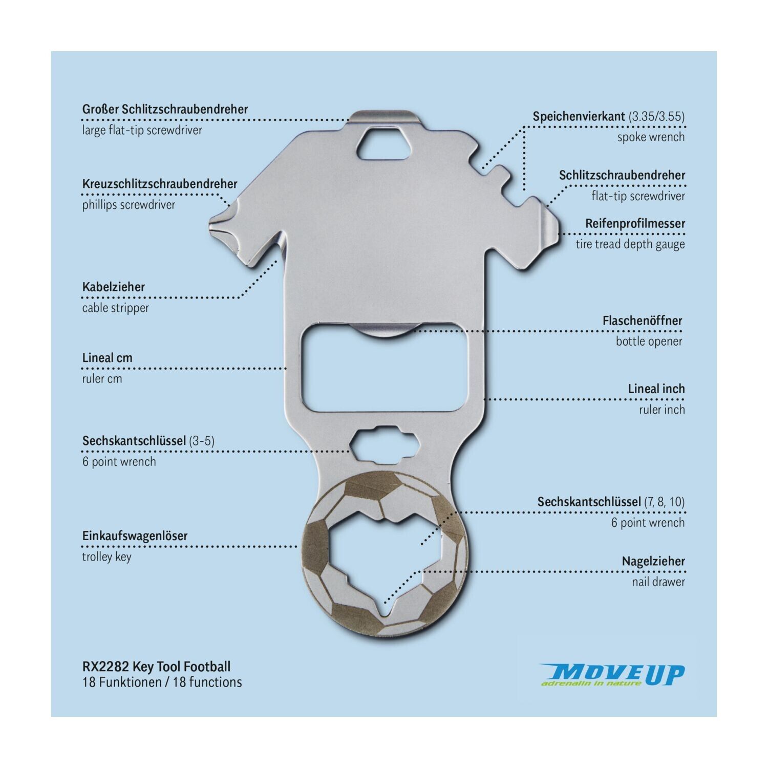 ROMINOX® Key Tool im Motiv-Mäppchen Werkzeug - Key Tool Football-588