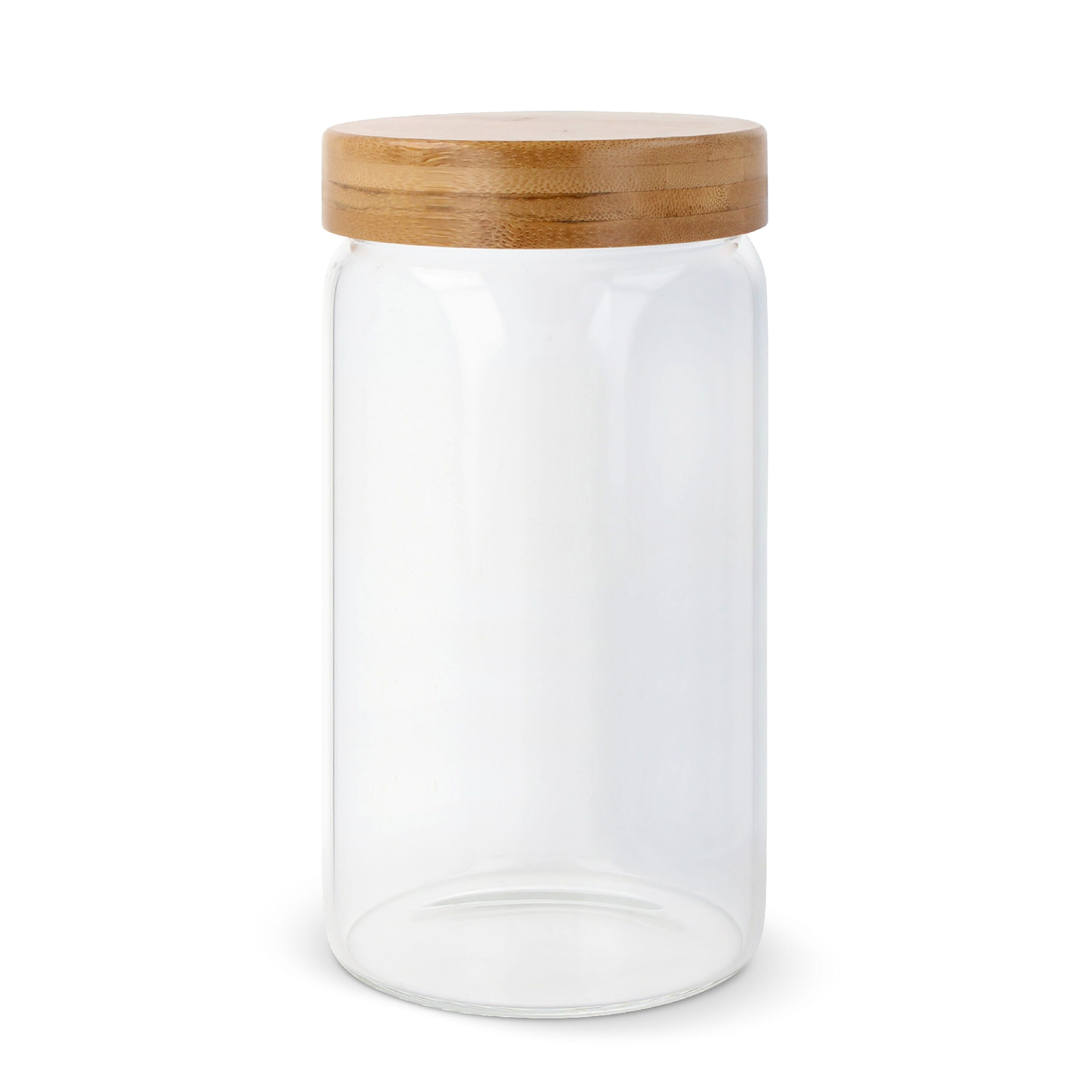 Kanister Glas & Bambus 1200ml - transparent-828