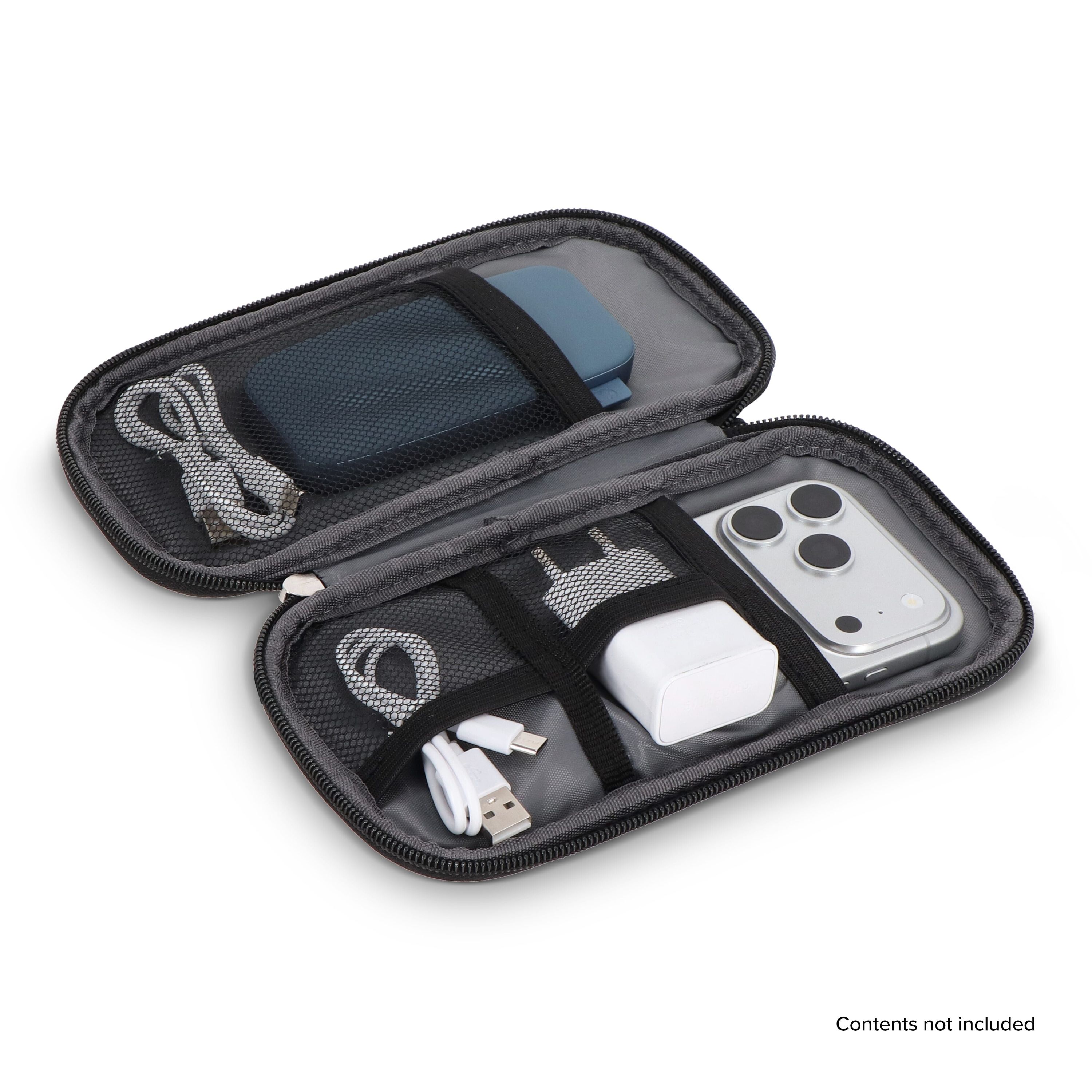 rPET PU-beschichtete 210D Kyra-Organizer-Etui 20 x 11,5 x 2 cm - dunkelblau-769