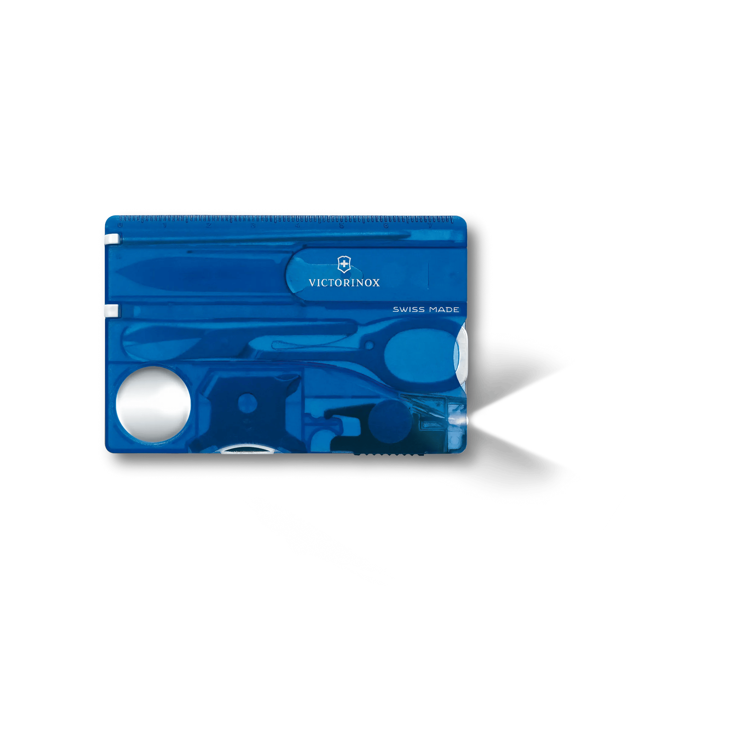 Schweizer Taschenmesser Swiss Card Lite - blau transparent-781