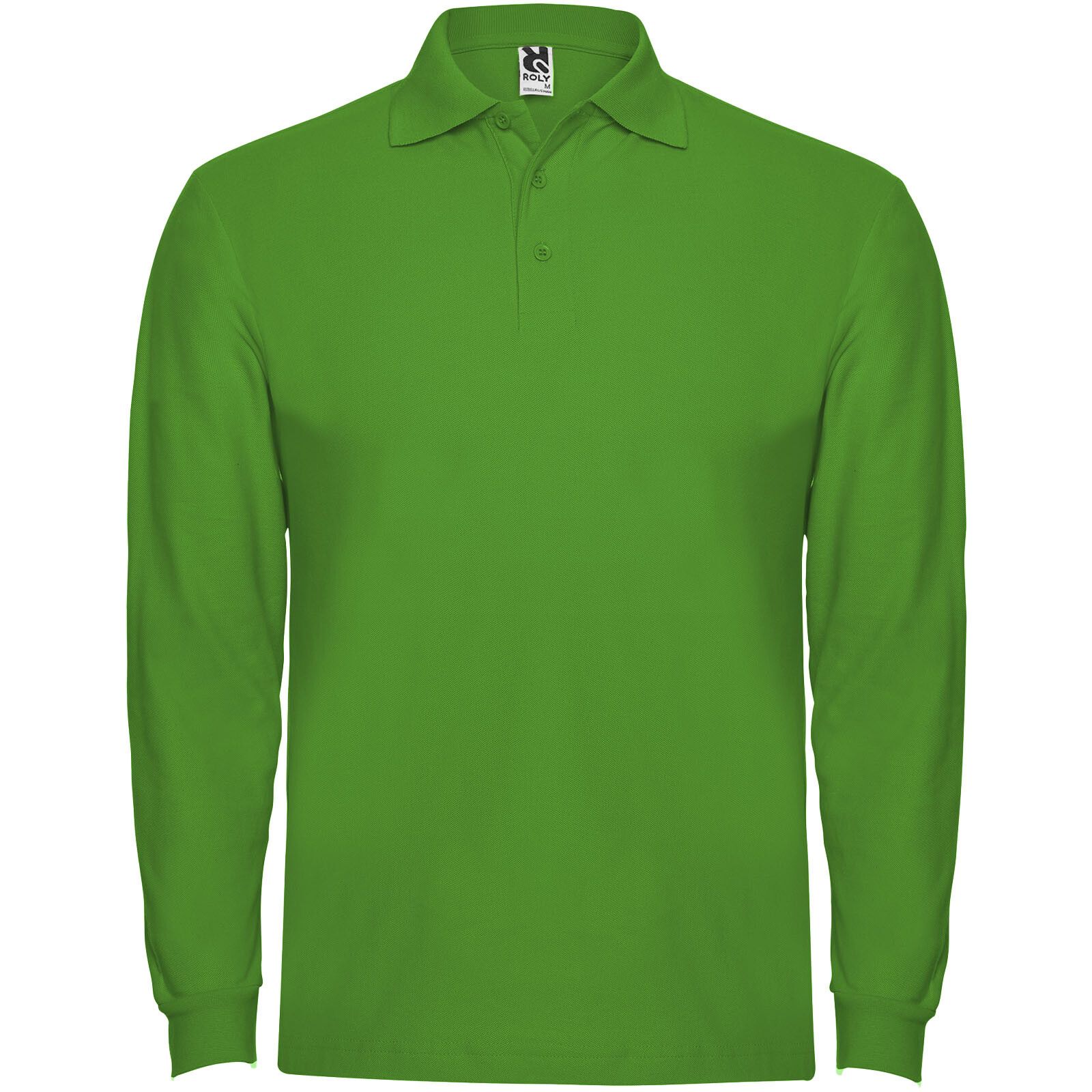 Estrella Langarm Poloshirt für Herren - grasgrün - S-49