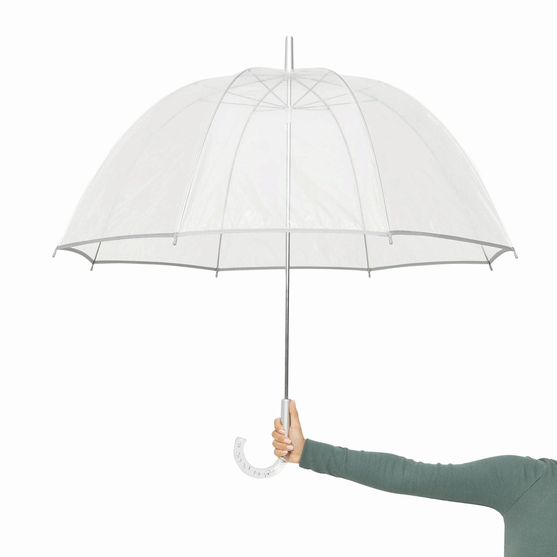 Glockenschirm BELLEVUE - silber - transparent-996